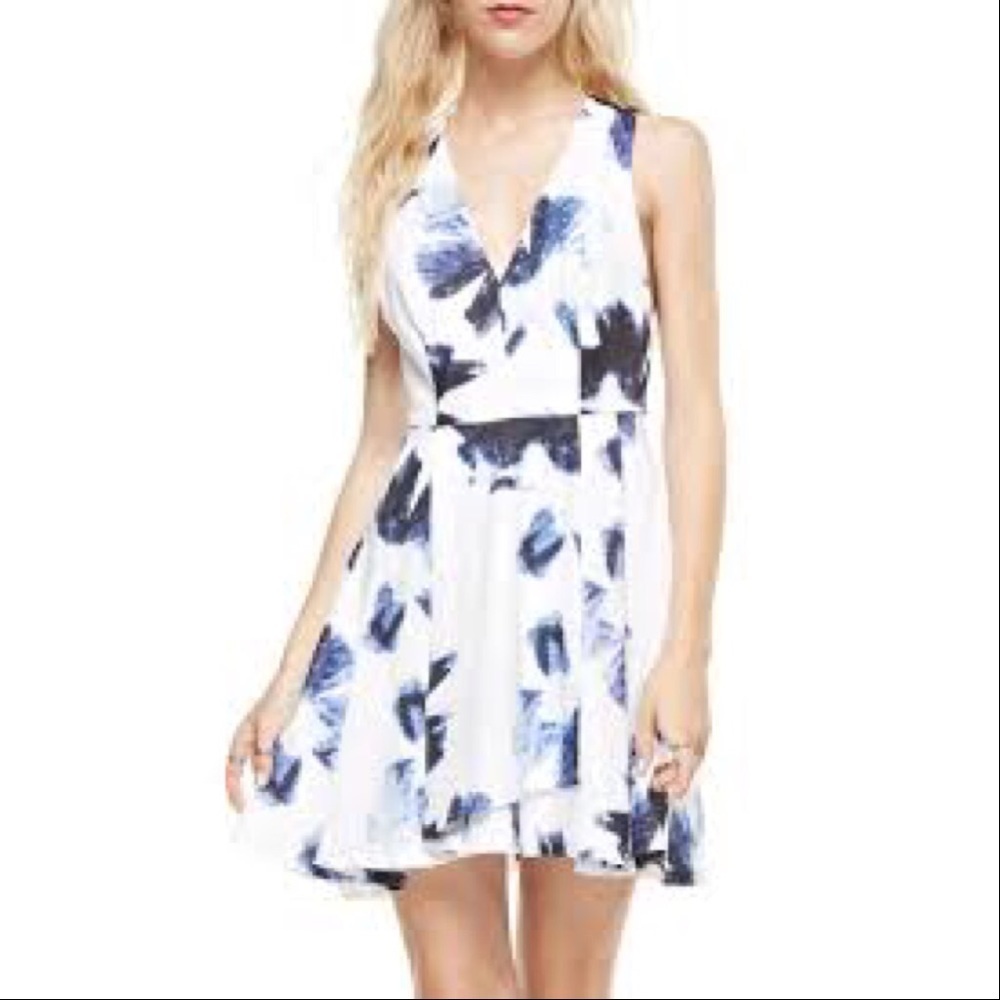 Lulus Blue and White Dress NWT Size 6